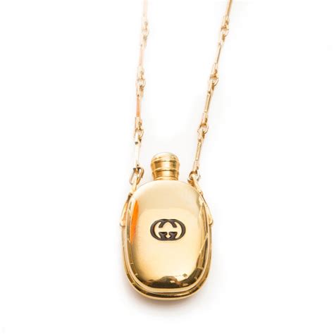 vintage gucci perfume necklace|vintage Gucci tote handbags.